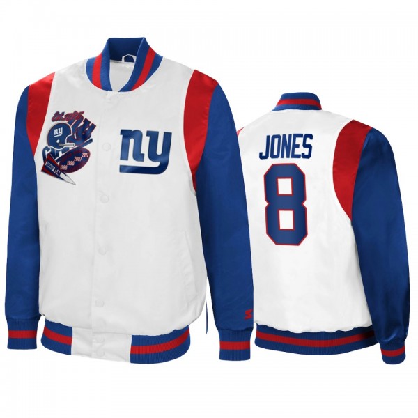 New York Giants Daniel Jones White Royal Retro The...