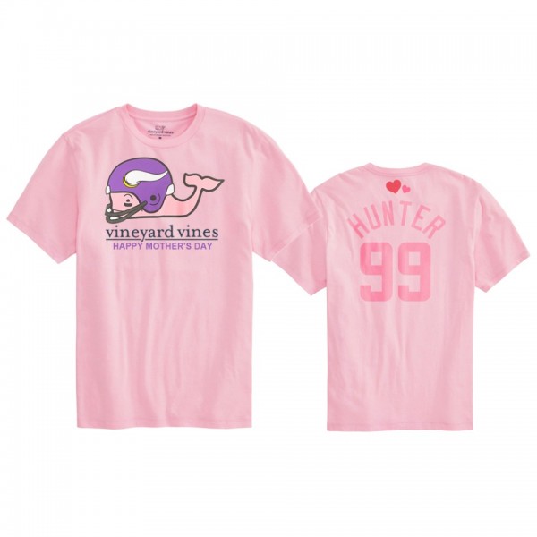 Women's Minnesota Vikings Danielle Hunter Pink Mother's Day T-Shirt