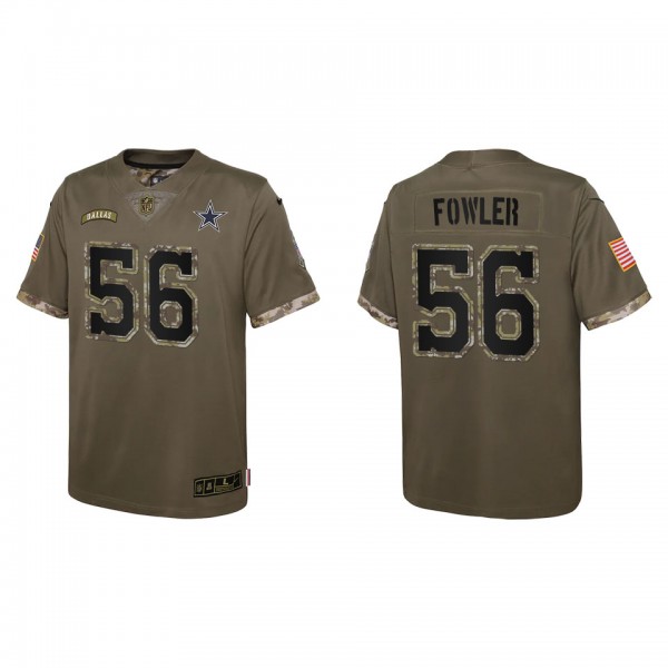 Dante Fowler Jr. Youth Dallas Cowboys Olive 2022 Salute To Service Limited Jersey