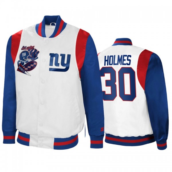 New York Giants Darnay Holmes White Royal Retro The All-American Full-Snap Jacket