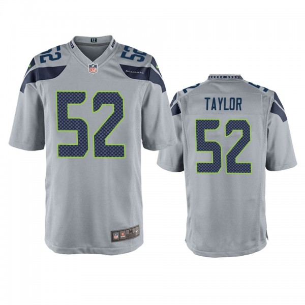 Seattle Seahawks Darrell Taylor Gray Game Jersey