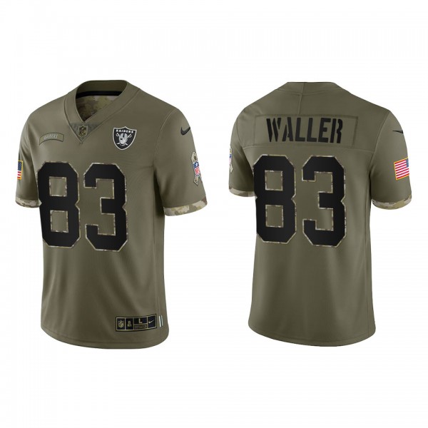 Darren Waller Las Vegas Raiders Olive 2022 Salute To Service Limited Jersey