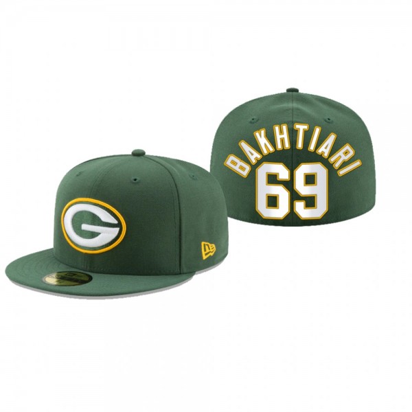 Green Bay Packers David Bakhtiari Green Omaha 59FIFTY Fitted Hat