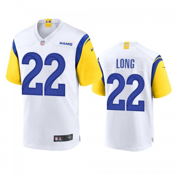 Los Angeles Rams David Long White Alternate Game J...
