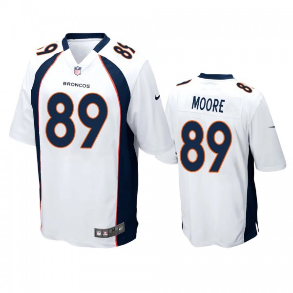 Denver Broncos David Moore White Game Jersey
