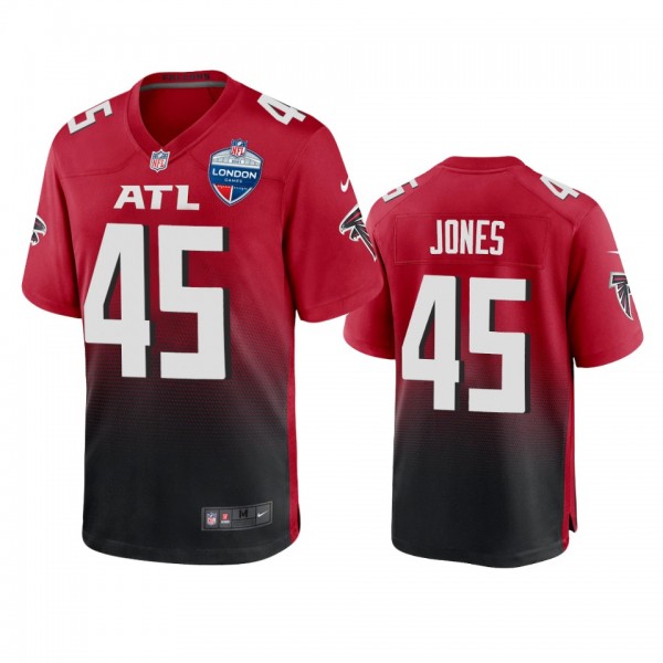Atlanta Falcons Deion Jones Red 2021 NFL London Ga...