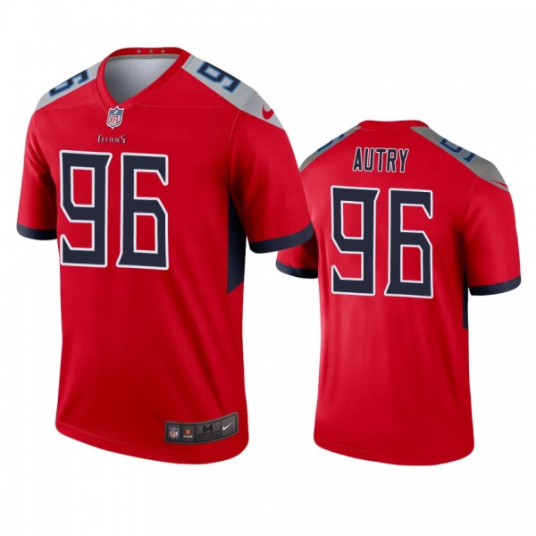 Tennessee Titans Denico Autry Red Inverted Legend Jersey