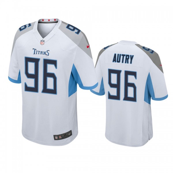 Tennessee Titans Denico Autry White Game Jersey