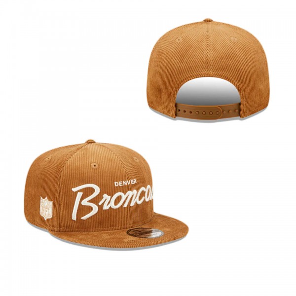 Denver Broncos Corduroy Script 9FIFTY Snapback Hat