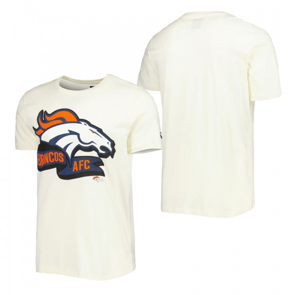 Men's Denver Broncos Cream Sideline Chrome T-Shirt