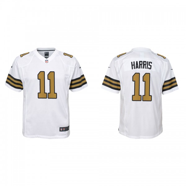 Youth Deonte Harris New Orleans Saints White Alter...