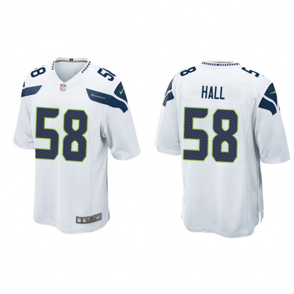 Men's Seattle Seahawks Derick Hall White 2023 NFL Draft Game Jersey