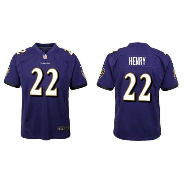 Youth Baltimore Ravens Derrick Henry Purple Game J...