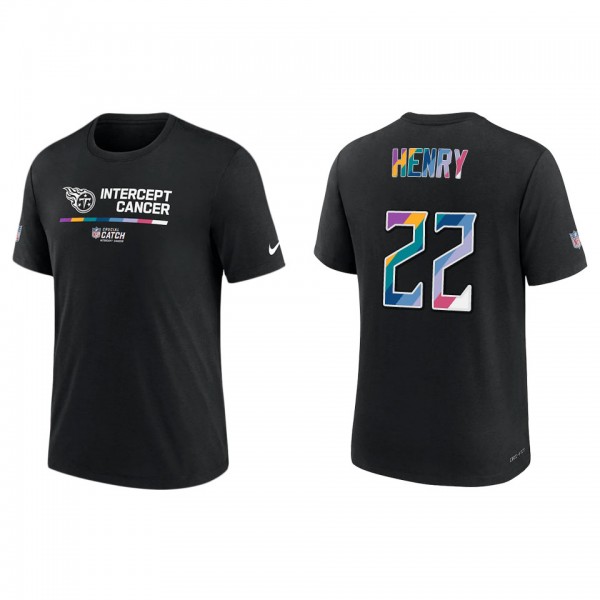Derrick Henry Tennessee Titans Black 2022 NFL Crucial Catch Performance T-Shirt