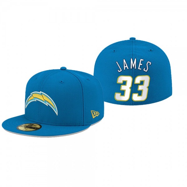 Los Angeles Chargers Derwin James Powder Blue Omaha 59FIFTY Fitted Hat
