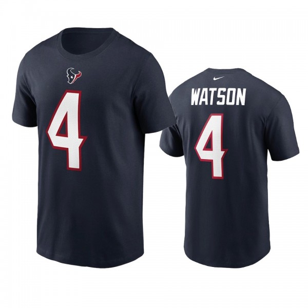 Houston Texans Deshaun Watson Navy Name Number T-shirt