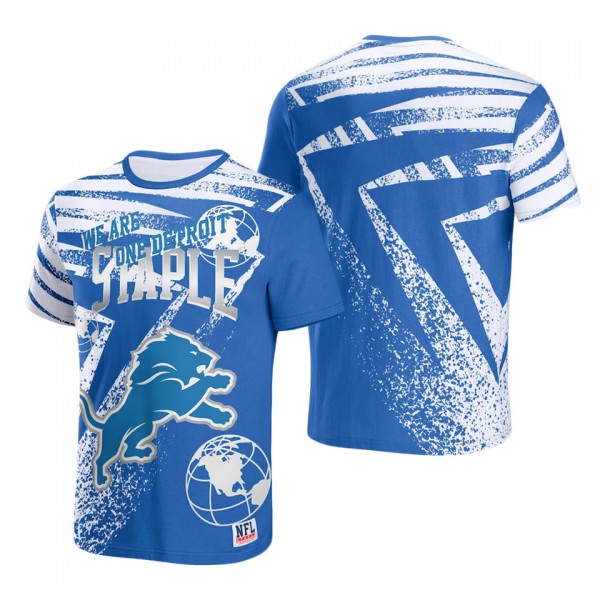 Men's Detroit Lions NFL x Staple Blue All Over Print T-Shirt