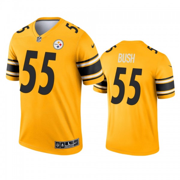 Pittsburgh Steelers Devin Bush Gold 2021 Inverted ...
