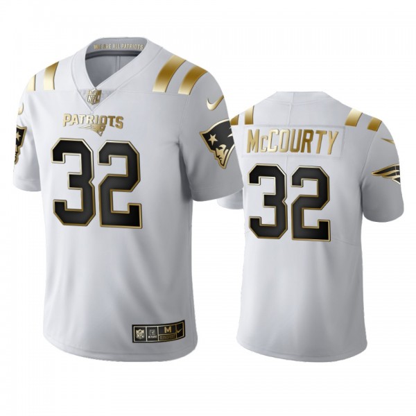 New England Patriots Devin McCourty White Golden L...