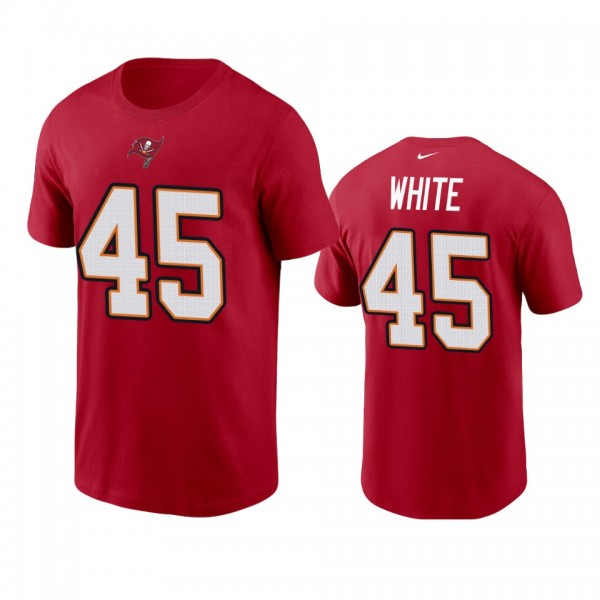 Tampa Bay Buccaneers Devin White Red Name Number T...