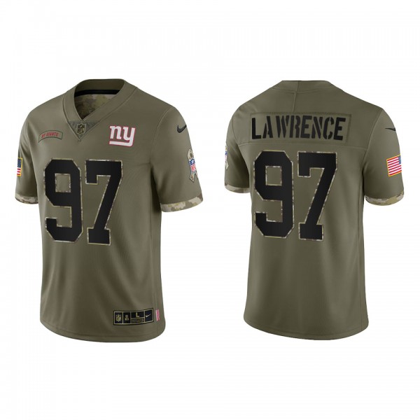 Dexter Lawrence New York Giants Olive 2022 Salute To Service Limited Jersey