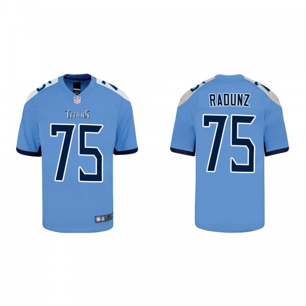 Youth Dillon Radunz Tennessee Titans Light Blue Game Jersey