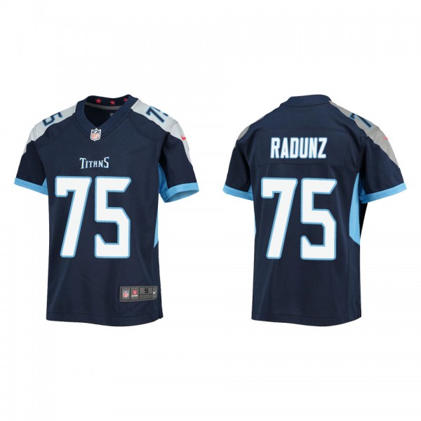 Youth Dillon Radunz Tennessee Titans Navy Game Jer...