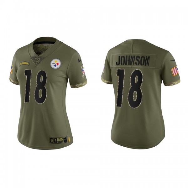 Diontae Johnson Women's Pittsburgh Steelers Olive ...