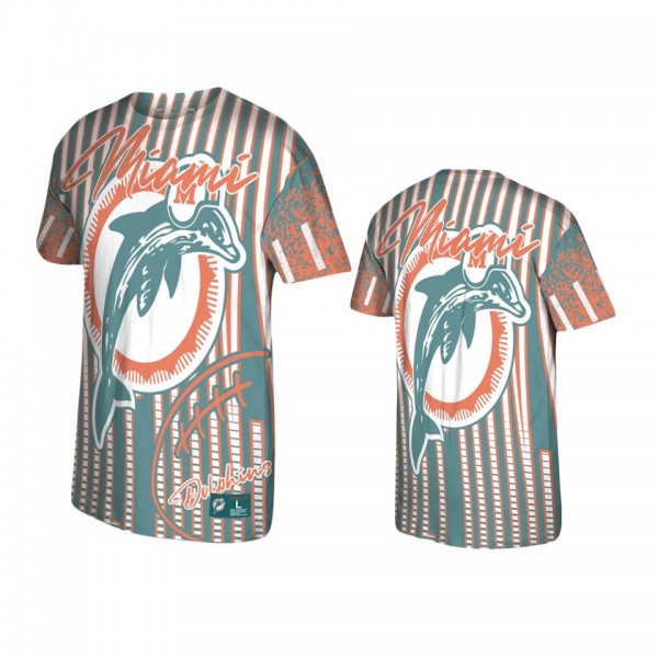 Miami Dolphins Aqua Jumbotron Historic Logo T-Shir...
