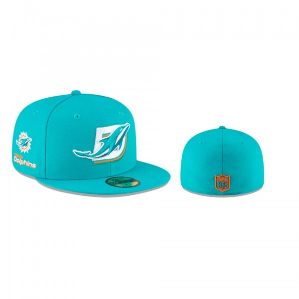 Miami Dolphins Aqua Logo Mix 59Fifty Fitted Hat