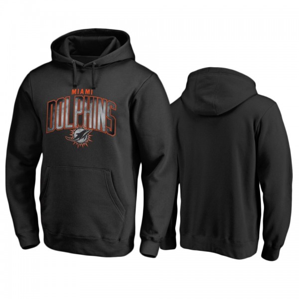 Miami Dolphins Black Arch Smoke Pullover Hoodie