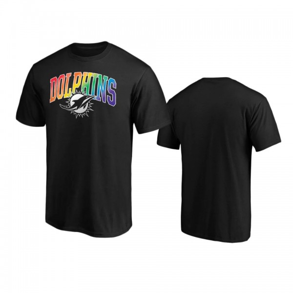 Miami Dolphins Black Pride Logo T-Shirt