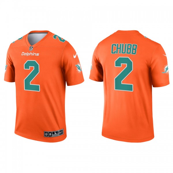 Men's Miami Dolphins Bradley Chubb Orange Inverted...