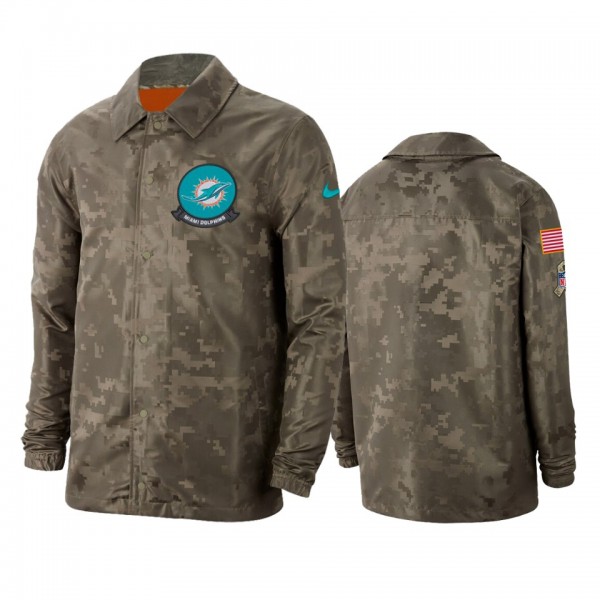 Miami Dolphins Camo 2019 Salute to Service Sidelin...