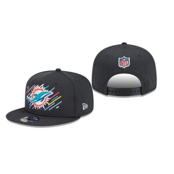 Miami Dolphins Charcoal 2021 NFL Crucial Catch 9FIFTY Snapback Adjustable Hat