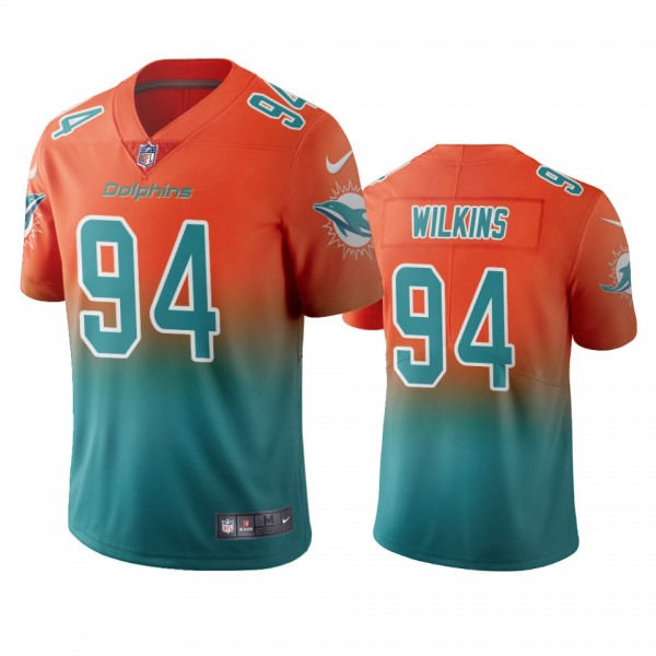 Miami Dolphins Christian Wilkins Aqua Color Crash ...