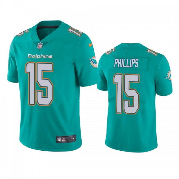 Miami Dolphins Jaelan Phillips Aqua 2021 NFL Draft...