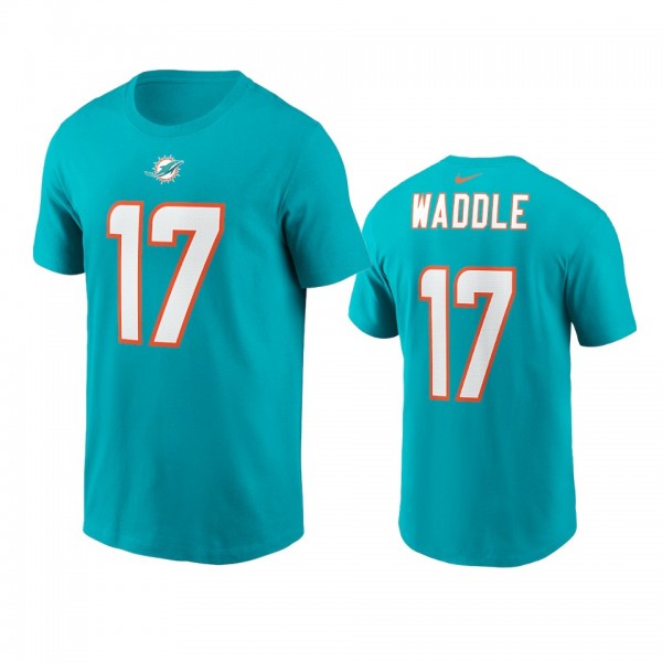 Miami Dolphins Jaylen Waddle Aqua 2021 NFL Draft N...
