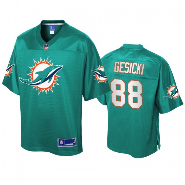 Miami Dolphins Mike Gesicki Aqua Icon Jersey - Men...