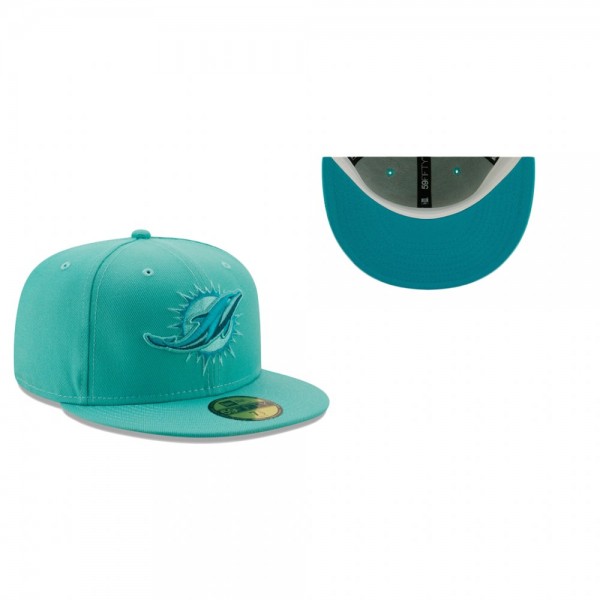 Miami Dolphins Mint The Pastels 59FIFTY Fitted Hat