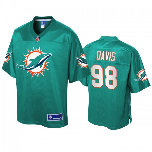 Miami Dolphins Raekwon Davis Aqua Icon Jersey - Me...