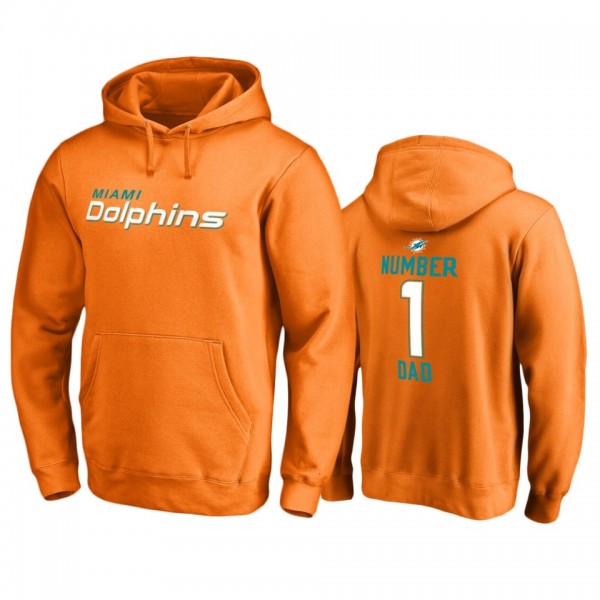 Miami Dolphins Tennessee Orange Number 1 Dad Fathe...