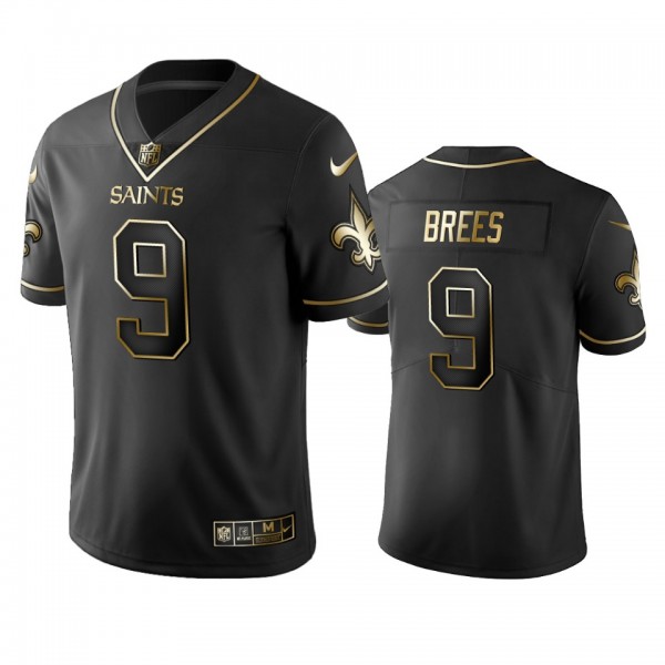 New Orleans Saints Drew Brees Black Golden Edition 2019 Vapor Untouchable Limited Jersey - Men's