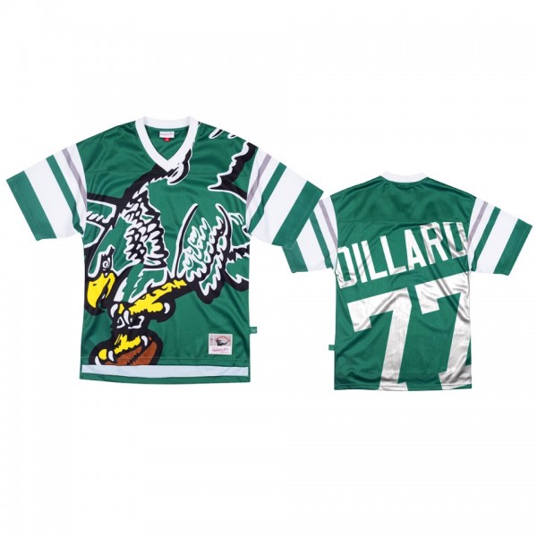 Philadelphia Eagles Andre Dillard Mitchell & Ness Green Big Face Jersey - Men's