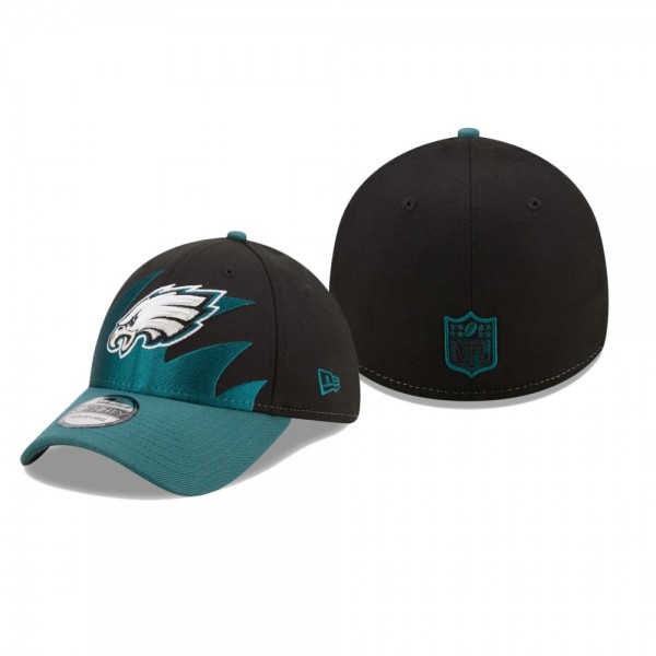 Philadelphia Eagles Black Green Surge 39THIRTY Flex Hat
