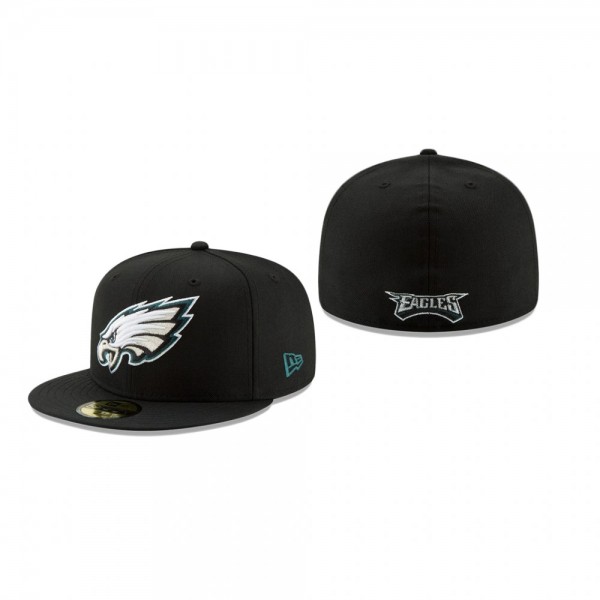 Philadelphia Eagles Black Omaha 59FIFTY Fitted Hat