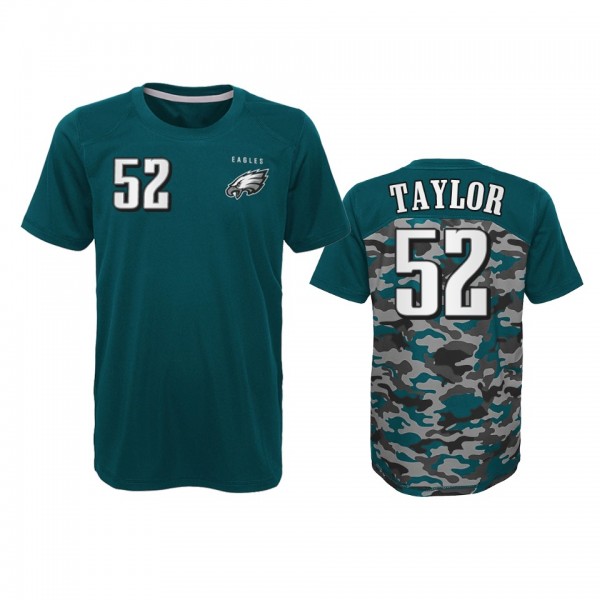Philadelphia Eagles Davion Taylor Outerstuff Camo Midnight Green Extra Yardage T-Shirt