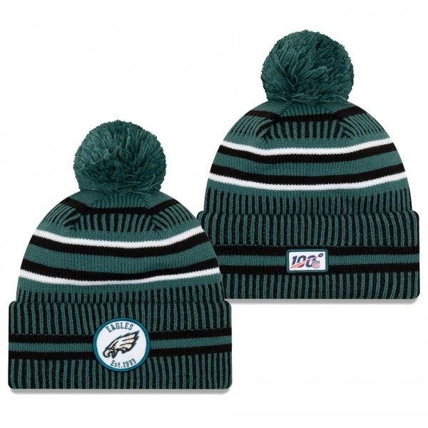 Philadelphia Eagles Green Black 2019 NFL Sideline Home Knit Hat