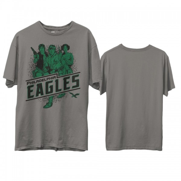 Men's Eagles Junk Food Rebels Star Wars Heathered Gray T-Shirt