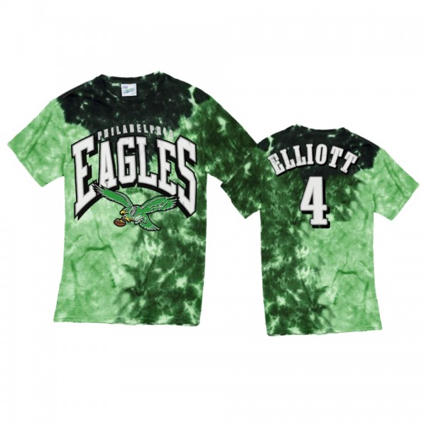 Philadelphia Eagles Jake Elliott Green Tri Dye Vintage Tubular T-Shirt
